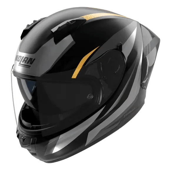 Nolan N60-6 Sport full-face helmet in Lesmo 354 black, grey, anthracite and gold metal finish