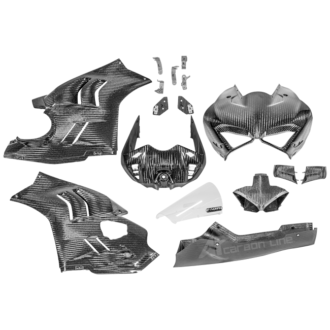 AP Carbon Line complete SBK 400g twill carbon fairing set for Ducati Panigale V4/S/R 2022–2024