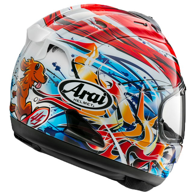 Arai RX-7V Evo helmet in Tetsuta Nagashima Replica livery
