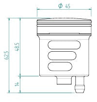 LighTech 30 cm³ CNC aluminium brake and clutch fluid reservoir in anodised colour finish