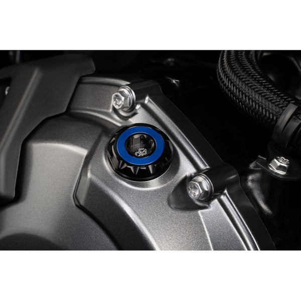 Gilles OFC oil filler cap fitted to a motorcycle
