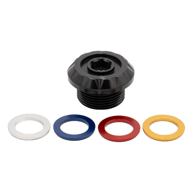 Gilles OFC oil filler cap for Aprilia TUONO V4 1100 FACTORY, with the colour inserts