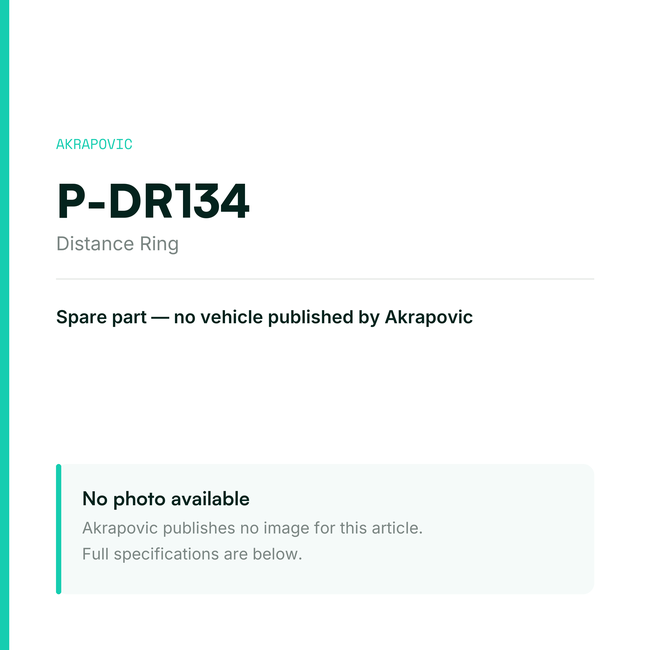 Akrapovic Distance Ring P-DR134 — placeholder, no manufacturer photo available