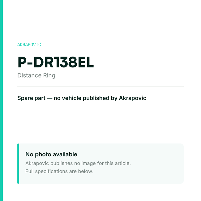 Akrapovic Distance Ring P-DR138EL — placeholder, no manufacturer photo available