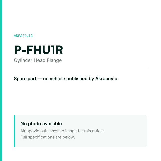Akrapovic Cylinder Head Flange P-FHU1R — placeholder, no manufacturer photo available