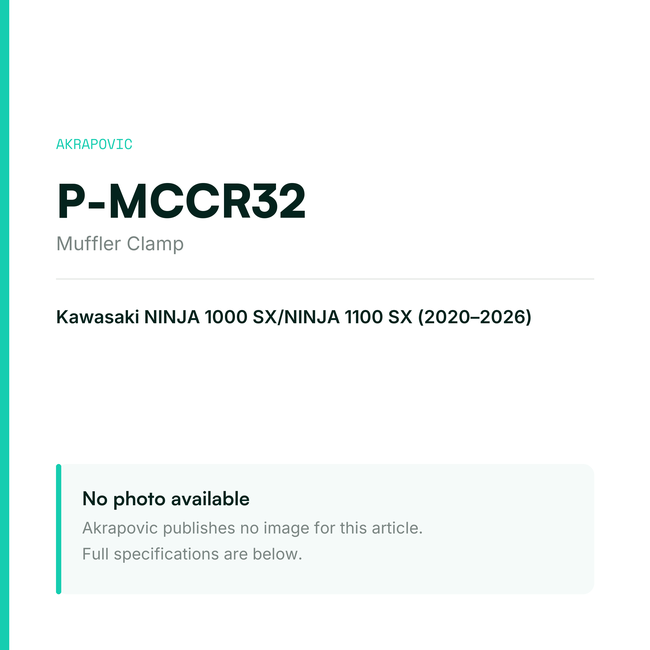 Akrapovic Muffler Clamp P-MCCR32 — placeholder, no manufacturer photo available