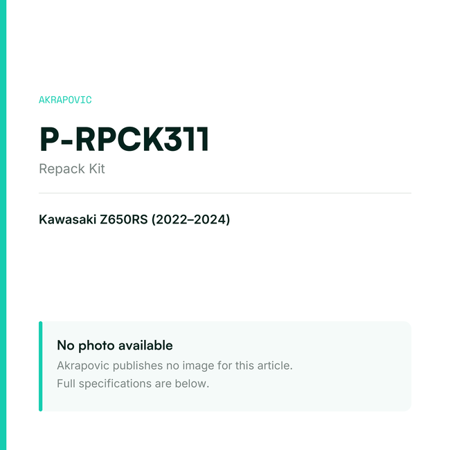 Akrapovic Repack Kit P-RPCK311 — placeholder, no manufacturer photo available