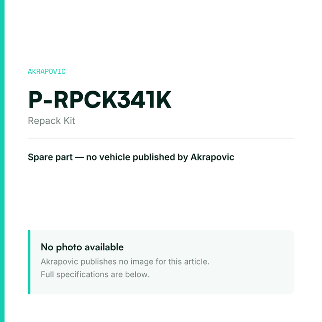 Akrapovic Repack Kit P-RPCK341K — placeholder, no manufacturer photo available