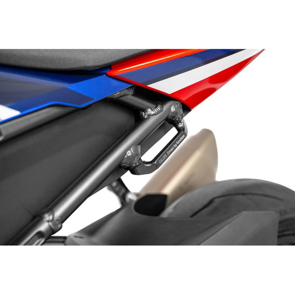 Gilles PPC pillion peg covers fitted to a motorcycle, view 2
