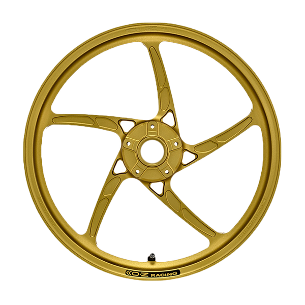 OZ Piega forged aluminium front wheel for Suzuki GSX-R 1000 2017-2023 in techno gold anodised finish