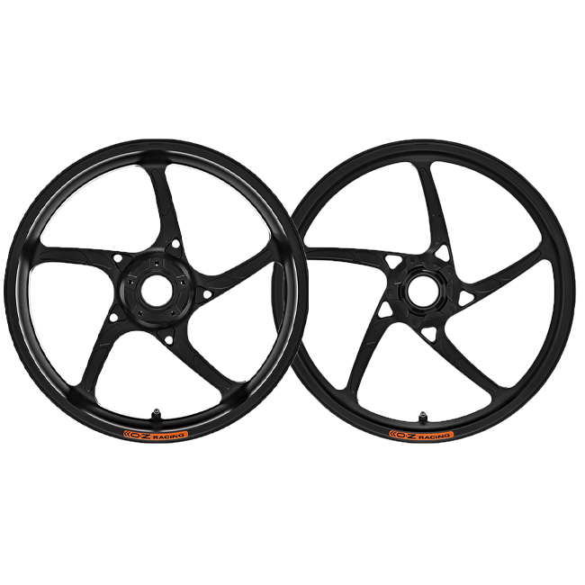 OZ Piega forged aluminium wheel set for Honda CBR 1000 RR-R SC82 in gloss black anodised finish