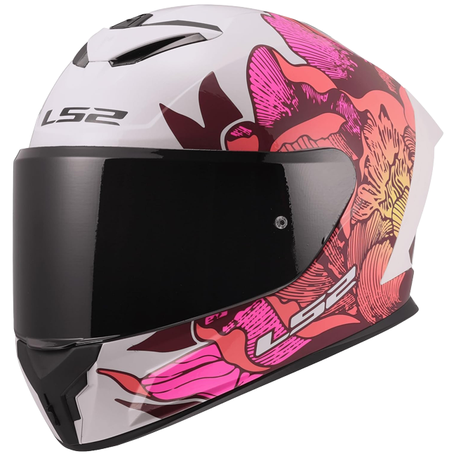 LS2 FF820 Rapid III Helmet – Poppies II White/Pink