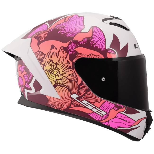 LS2 FF820 Rapid III Helmet – Poppies II White/Pink