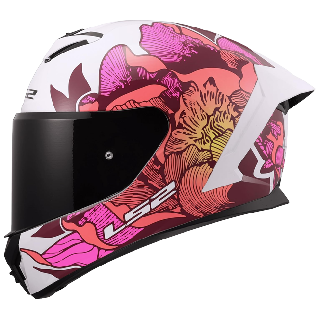 LS2 FF820 Rapid III Helmet – Poppies II White/Pink