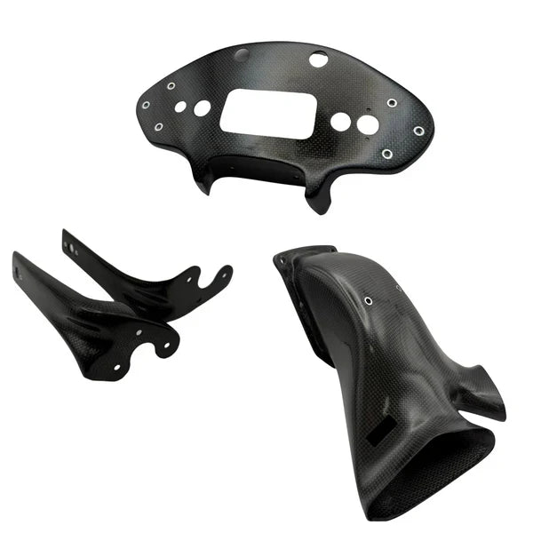 Feel Racing carbon dashboard bracket and air duct snorkel for Ducati Panigale V2 955 2020-2024 FR.495.112.C