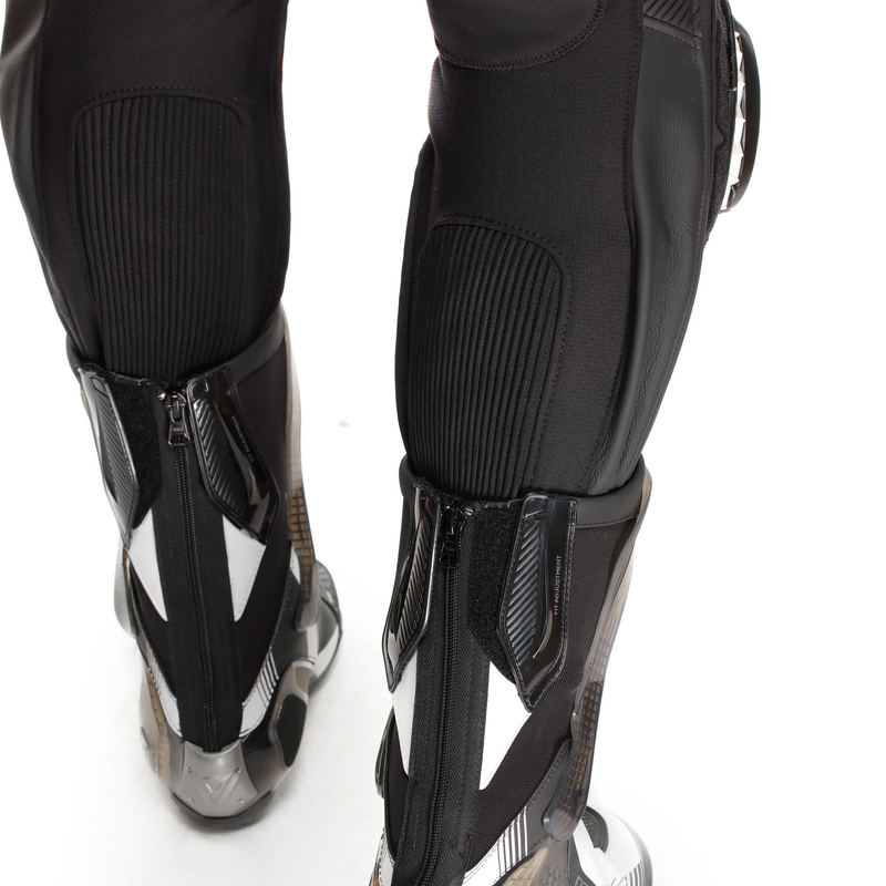 Dainese Laguna Seca 6 one-piece perforated leather race suit in Black and White