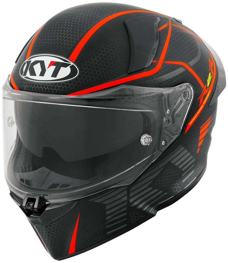 KYT R2R helmet Concept matte black and red full-face view