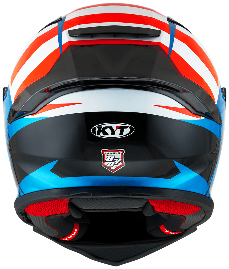 KYT R2R full-face helmet in Straight finish, front three-quarter view