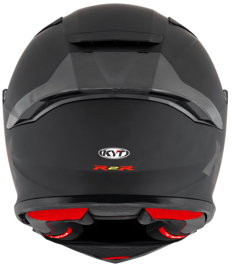 KYT R2R Plain full-face helmet in matte black, side view
