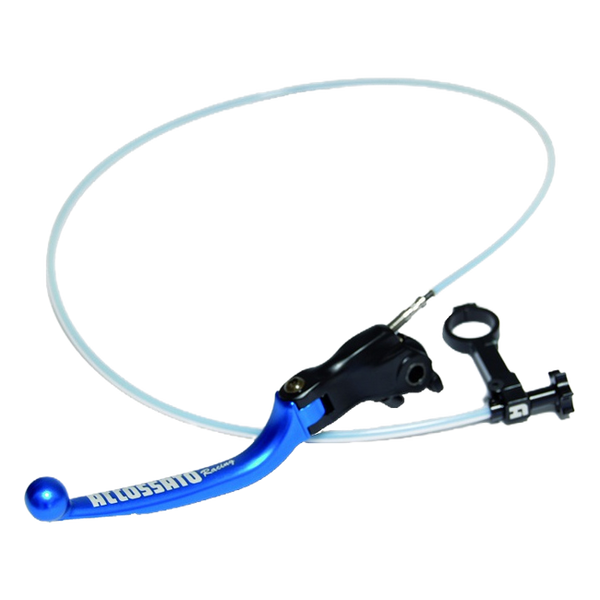 Accossato folding brake lever RA001 with blue blade, black base and remote adjuster for Moto Morini Granpasso 1200 (2008-2018)