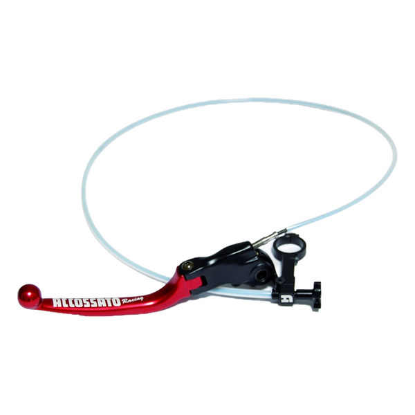 Accossato folding brake lever RA001 with red blade, black base and remote adjuster for Moto Morini Granpasso 1200 (2008-2018)
