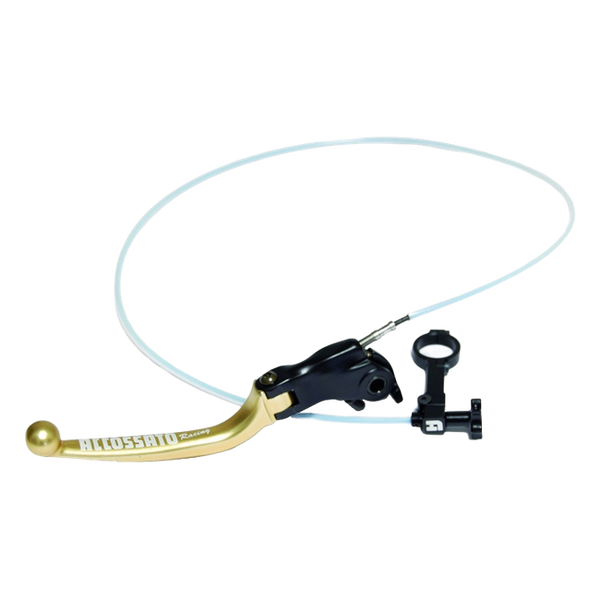 Accossato folding brake lever RA002 with gold blade, black base and remote adjuster for Ducati Panigale 959 (2016-2019)