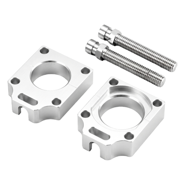 Accossato off-road rear axle blocks RCH2 for Honda CRF450RX, silver colour