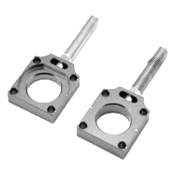 Accossato off-road rear axle blocks RCKS1 for Kawasaki KX450F, silver colour