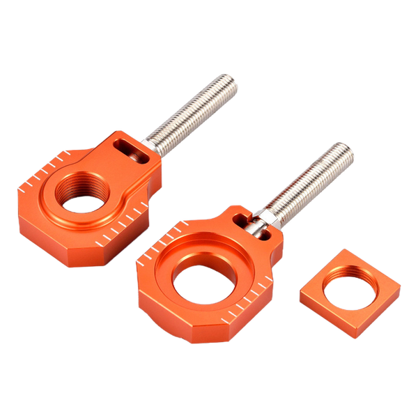 Accossato off-road rear axle blocks RCM1 for KTM 250EXC-F, orange colour
