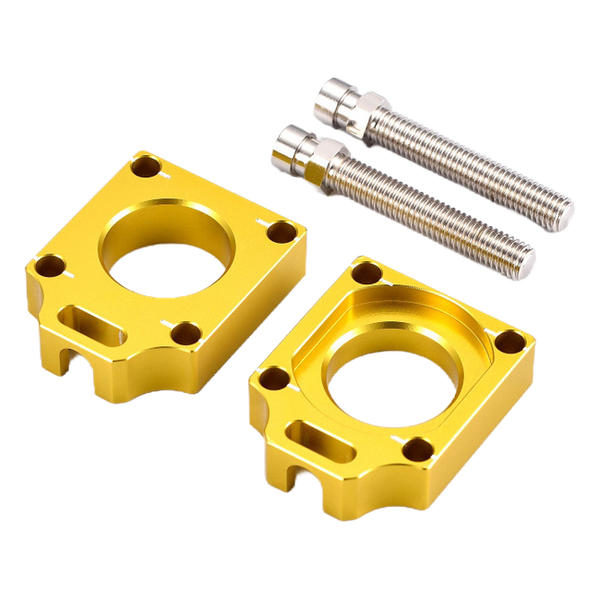 Accossato off-road rear axle blocks RCSU1 for Suzuki RM-Z 250, gold colour