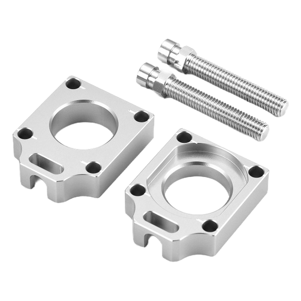 Accossato off-road rear axle blocks RCSU1 for Suzuki RM-Z 250, silver colour