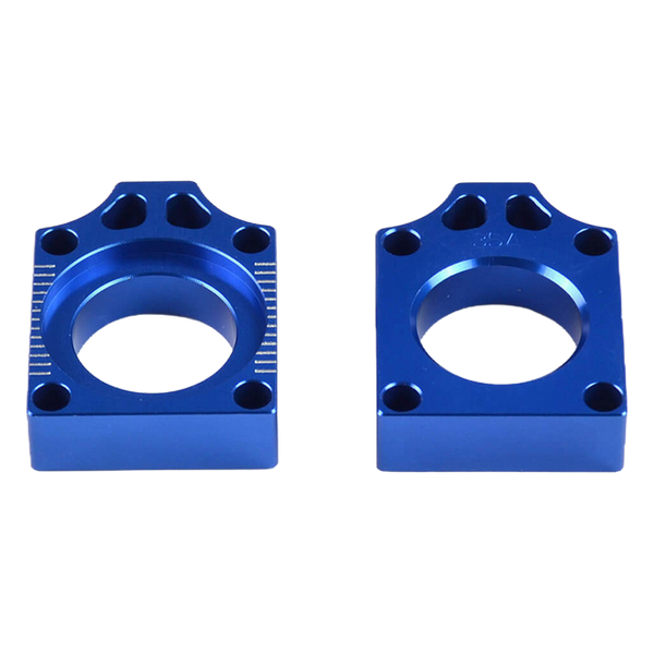 Accossato off-road rear axle blocks RCY3 for Yamaha YZ450F, blue colour