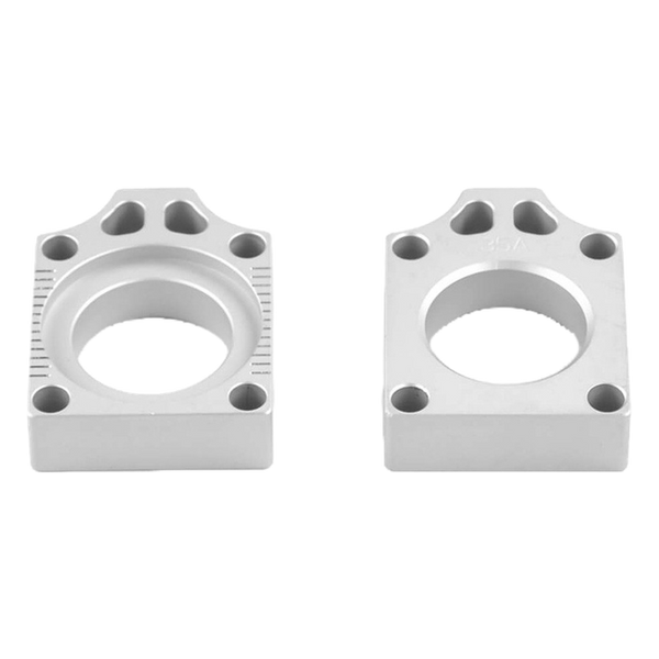 Accossato off-road rear axle blocks RCY3 for Yamaha YZ450F, silver colour