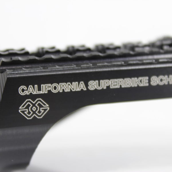 Gilles California Superbike School Footpegs RGK-950-UF23-SET-B, California Superbike School engraving