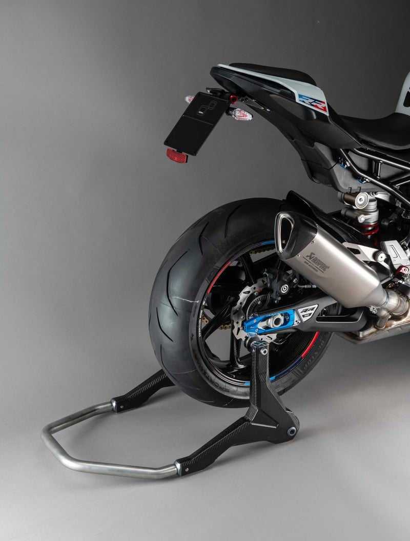 LighTech RSC004R carbon rear paddock stand with roller cradle for Ducati Panigale V4 2025-2026