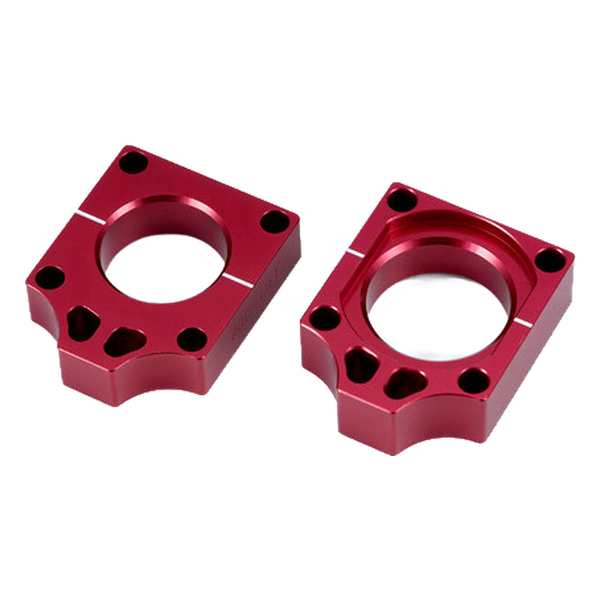 Accossato off-road rear axle blocks RTH3 for Honda CRF450R, red colour