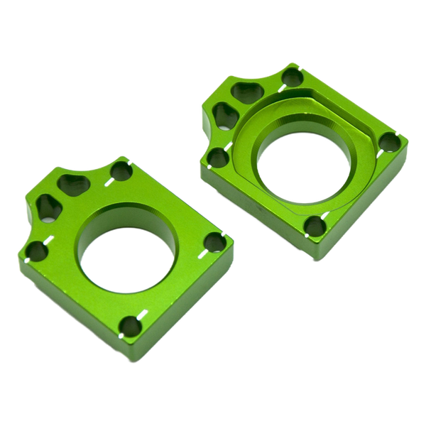 Accossato off-road rear axle blocks RTSU1 for Suzuki RM-Z 450, green colour