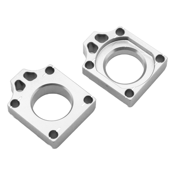 Accossato off-road rear axle blocks RTSU1 for Suzuki RM-Z 450, silver colour