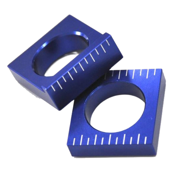 Accossato off-road rear axle blocks RTY3 for Yamaha YZ450F, blue colour
