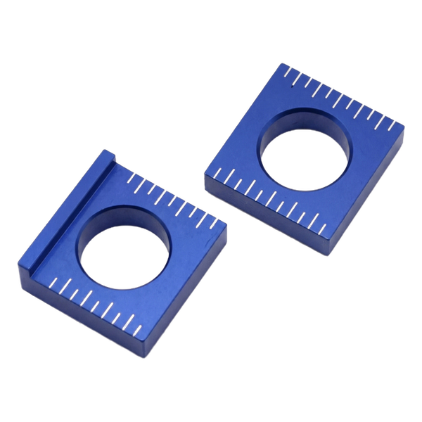 Accossato off-road rear axle blocks RTY4 for Yamaha WR450F, blue colour