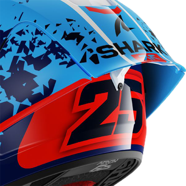 Shark Aeron GP FIM helmet Raúl Fernández Replica 2025 white blue red