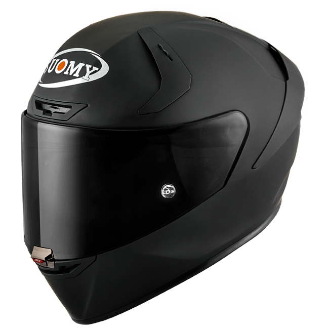 Suomy SR-GP Evo full-face helmet in plain black matte finish