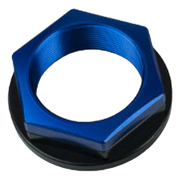 Accossato open steering stem nut SA006 for Moto Guzzi V9 BOBBER, blue version