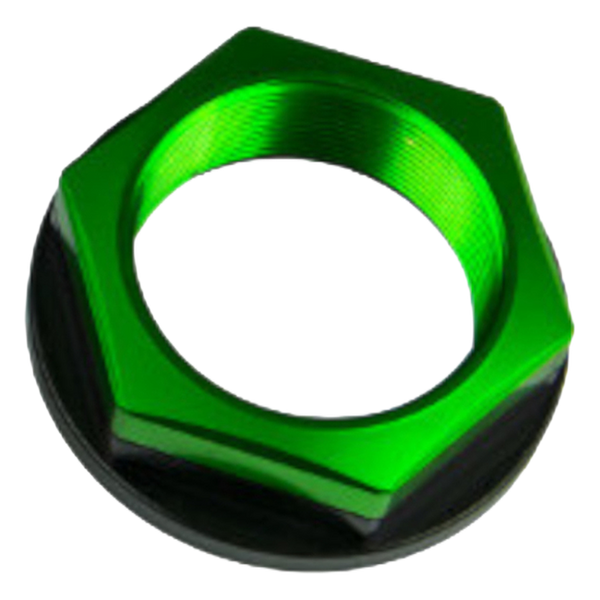 Accossato open steering stem nut SA006 for Moto Guzzi V7 III SPECIAL, green version