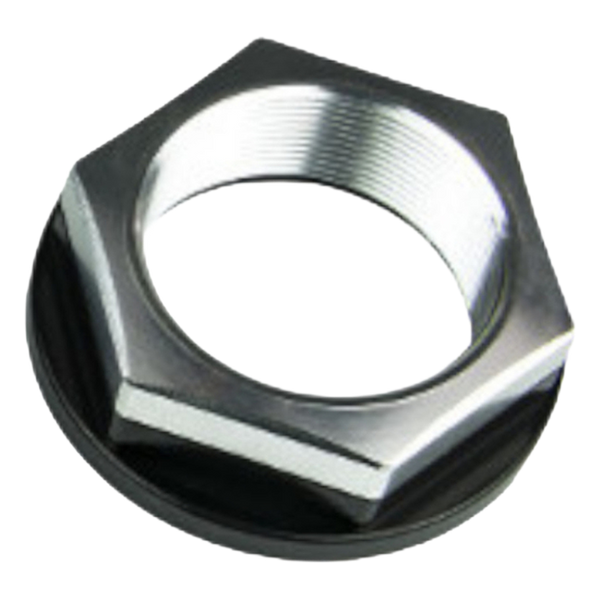 Accossato open steering stem nut SA006 for Moto Guzzi California Audace 1400, silver version