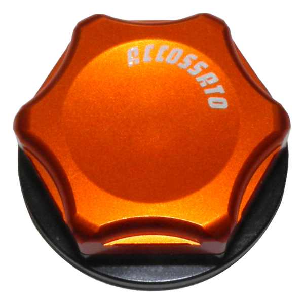 Accossato closed steering stem nut SC005 for Triumph STREET TRIPLE 675, orange version