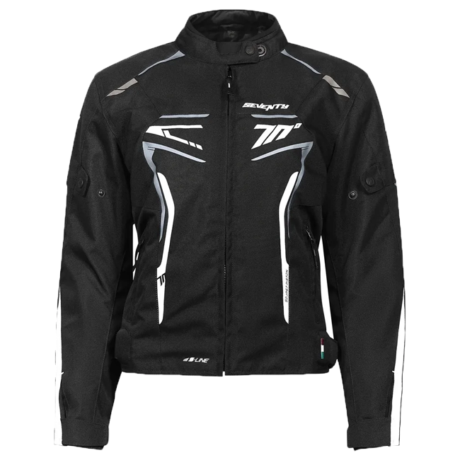 Seventy Degrees Piston Sport-Touring-Jacke – Damen – Schwarz / Grau / Weiß
