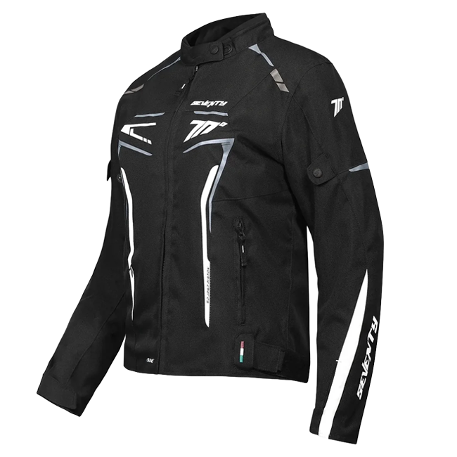 Seventy Degrees Piston Sport-Touring-Jacke – Damen – Schwarz / Grau / Weiß