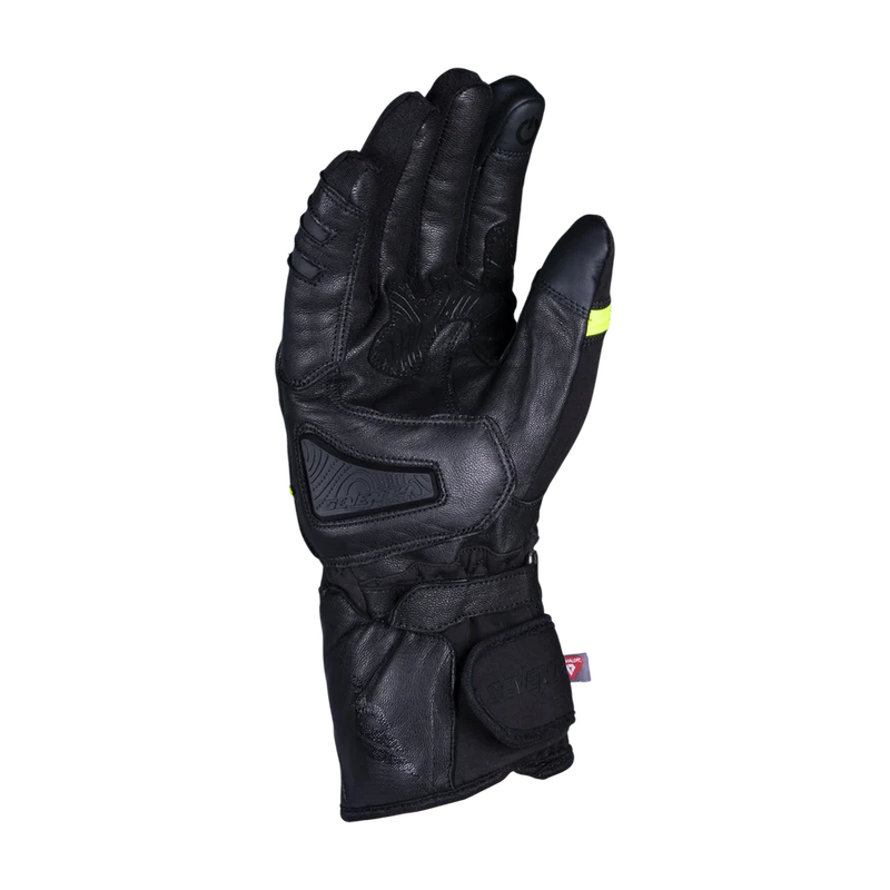 Seventy Degrees Gobi Winter-Motorradhandschuhe – Herren – Schwarz / Neongelb