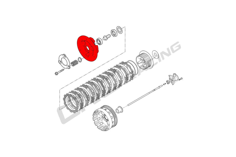 CNC Racing SP201S bi-colour anodised clutch pressure plate for Ducati Panigale V4